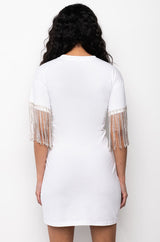 KISS THE RING FRINGE T-SHIRT DRESS