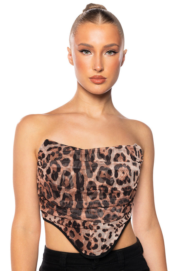 KIT CHEETAH PRINTED CORSET