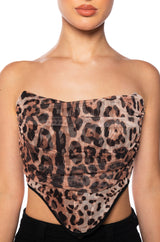 KIT CHEETAH PRINTED CORSET