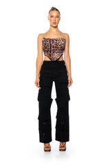 KIT CHEETAH PRINTED CORSET