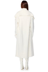 KYLIE FUZZY CARDIGAN IN WHITE