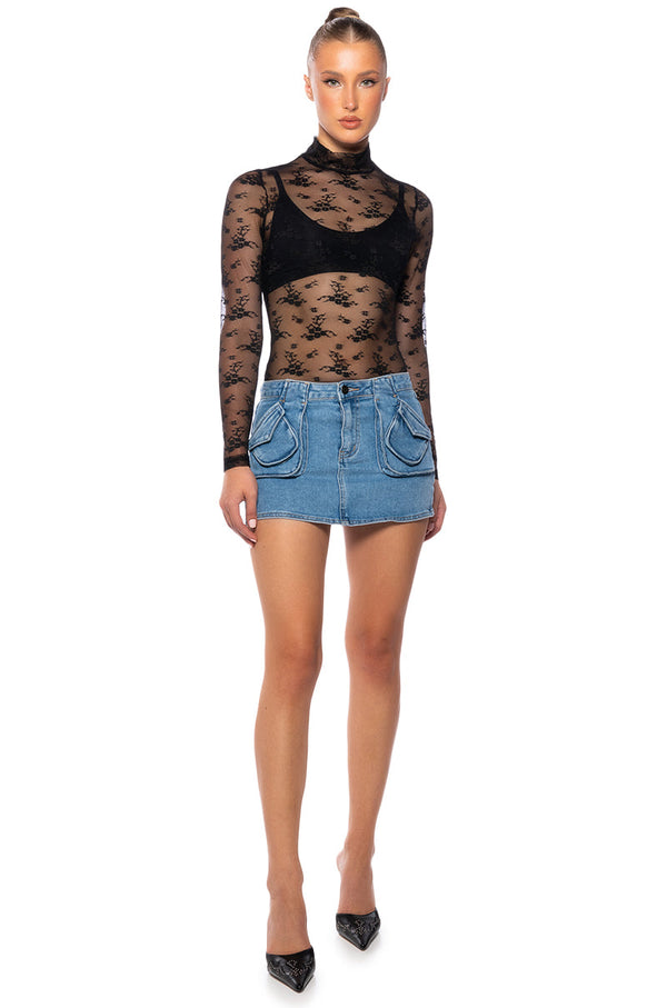 LACEY HIGH NECK TOP