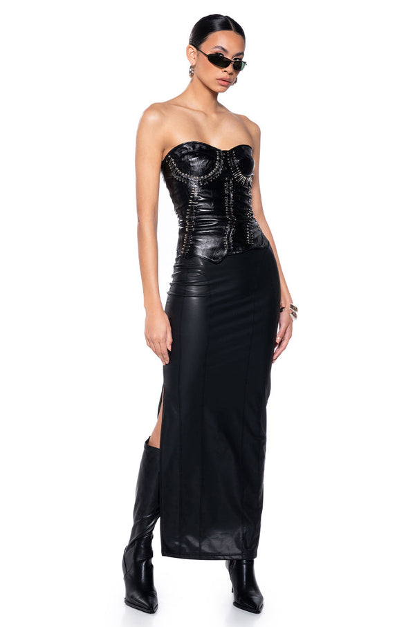 LADY LUXE SWEET HEART NECK CORSET TOP