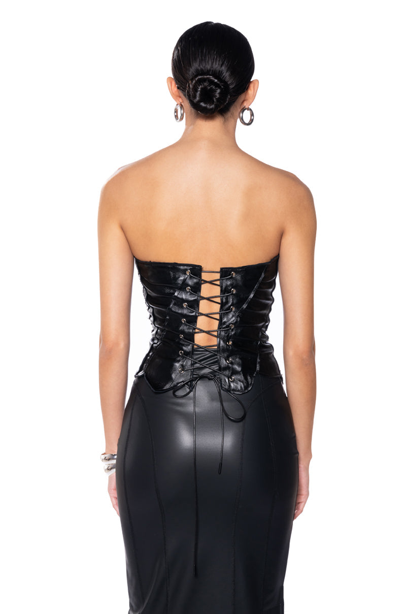 LADY LUXE SWEET HEART NECK CORSET TOP