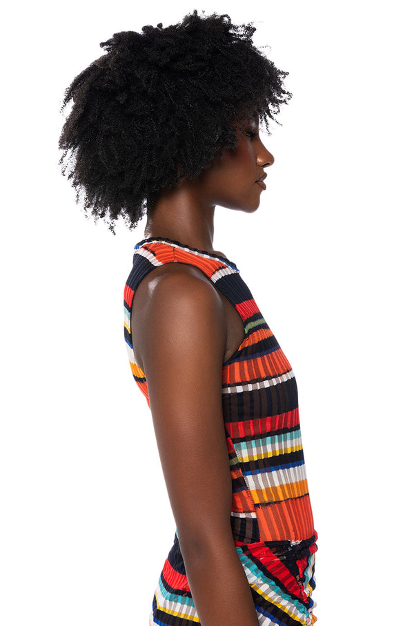 LOCALS ONLY SHEER STRIPE BODYSUIT