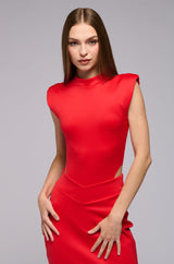 LALA CAP SLEEVE DRESSY BODYSUIT