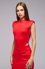 LALA CAP SLEEVE DRESSY BODYSUIT