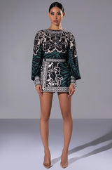 LATER BABY PRINTED BLOUSE AND SKORT SET