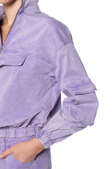LAVENDAR DREAMS COLLARED OVERSIZED SWEATSHIRT