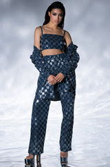 LEAH BANDEAU CROP TOP