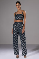 LEAH BANDEAU CROP TOP
