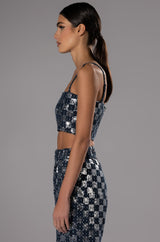 LEAH BANDEAU CROP TOP