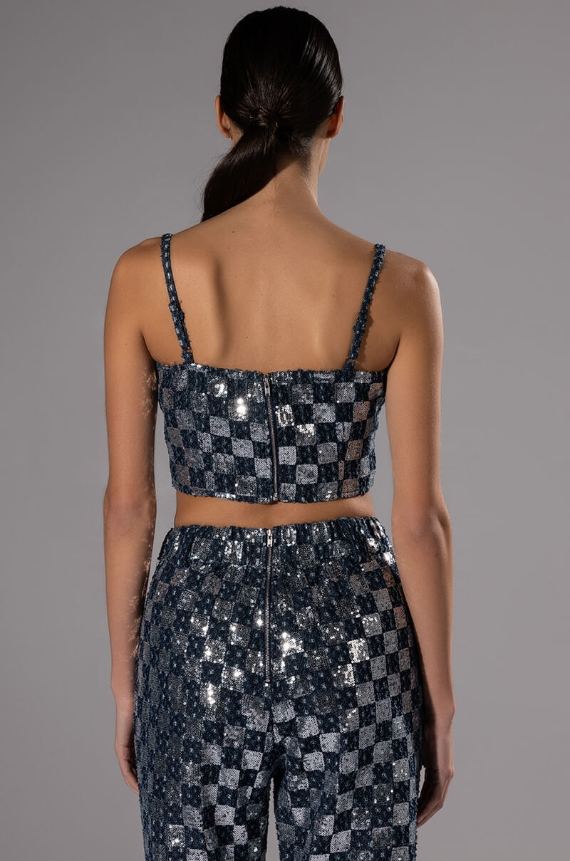 LEAH BANDEAU CROP TOP