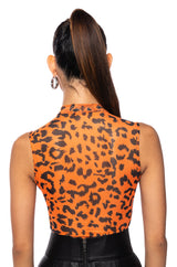 WILD THOUGHTS SLEEVELESS MESH BODYSUIT