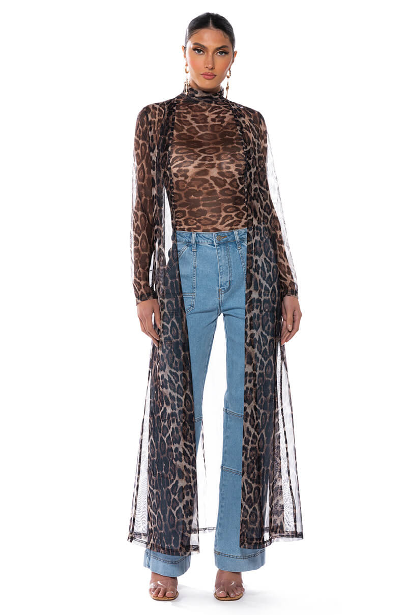 LEO SLEEVELESS MESH BODYSUIT