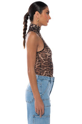 LEO SLEEVELESS MESH BODYSUIT