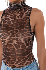 LEO SLEEVELESS MESH BODYSUIT