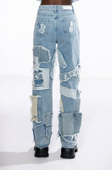 LEON PATCHWORK HIGH RISE JEANS