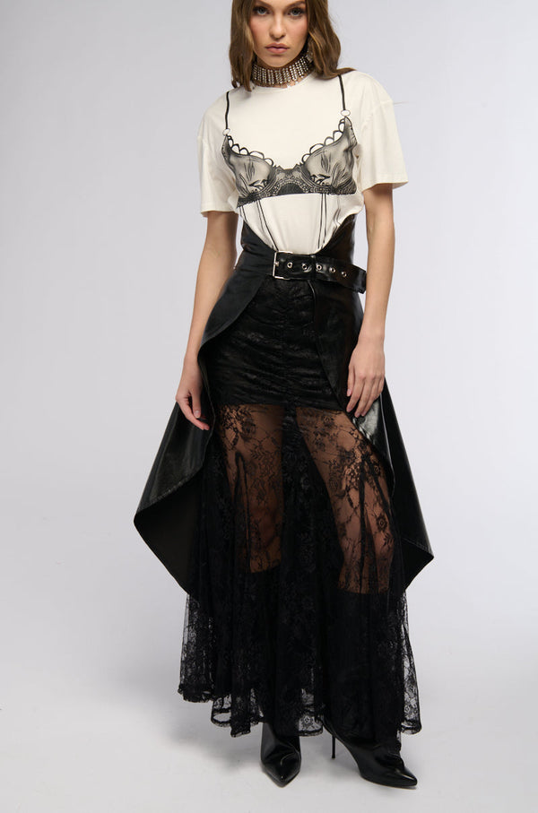 LET IT BE PU BELT SKIRT