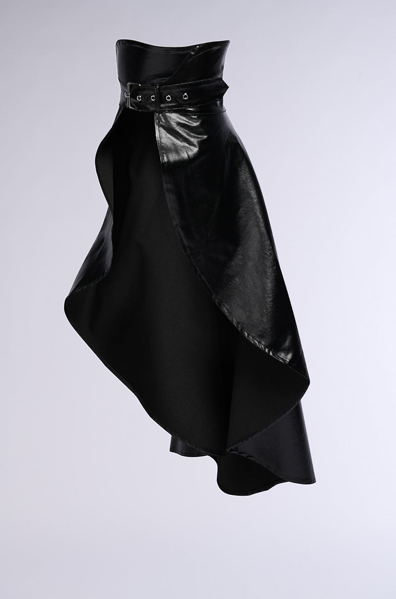 LET IT BE PU BELT SKIRT