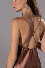 LET IT BE SIMPLE CROSS BACK MINI DRESS