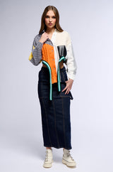 LET IT GO DENIM MAXI SKIRT