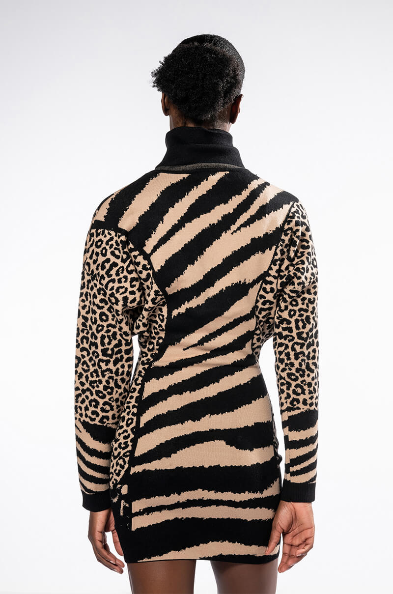 LET IT SIT SIS TURTLENECK MINI DRESS