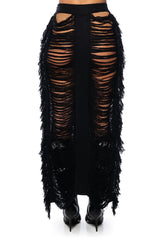 KIMBELLA FRINGED TWO PIECE MAXI SKIRT SET