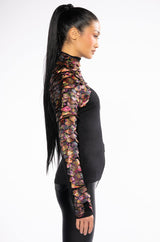 NASTASIA BROCADE SCALE TOP