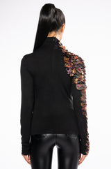 NASTASIA BROCADE SCALE TOP