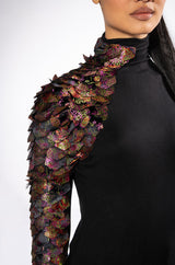 NASTASIA BROCADE SCALE TOP