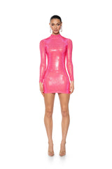 LETS GO PARTY RHINESTONE MINI DRESS