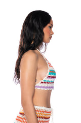 LET'S TAKE A TRIP HALTER TOP
