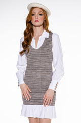 LEVEL UP COLLARED MINI DRESS