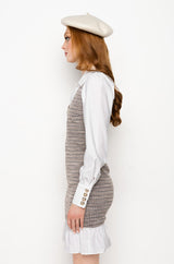 LEVEL UP COLLARED MINI DRESS