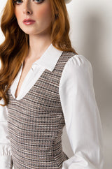 LEVEL UP COLLARED MINI DRESS