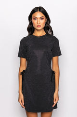 LEVEL UP T SHIRT DRESS WITH SIDE CUT OUT