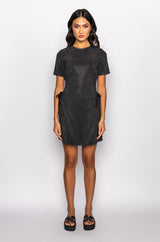 LEVEL UP T SHIRT DRESS WITH SIDE CUT OUT