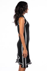 CAROLYN ABSTRACT HEM MINI DRESS