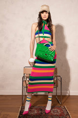 LIFESAVER STRIPE SWEATER DRESS