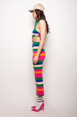 LIFESAVER STRIPE SWEATER DRESS