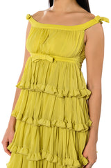 LIKE A PAINTING TIERED MAXI DRESS