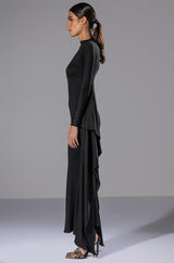 LIKE A STATUE BUTTERFLY SLEEVE MAXI DRESS