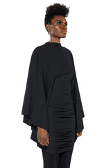 LIKE A STATUE BUTTERFLY SLEEVE MINI DRESS