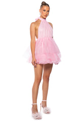 LIKE ITS NOTHING HALTER MINI DRESS