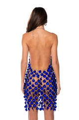 LIKE THE OCEAN CHAIN CHARM MINI DRESS