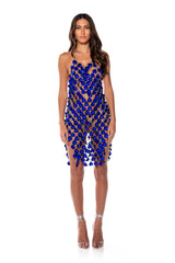 LIKE THE OCEAN CHAIN CHARM MINI DRESS