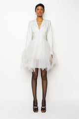 LIKEWISE BLAZER DRESS WITH TULLE SKIRT