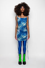 LIL BABY MESH PRINT MINI DRESS