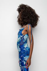 LIL BABY MESH PRINT MINI DRESS